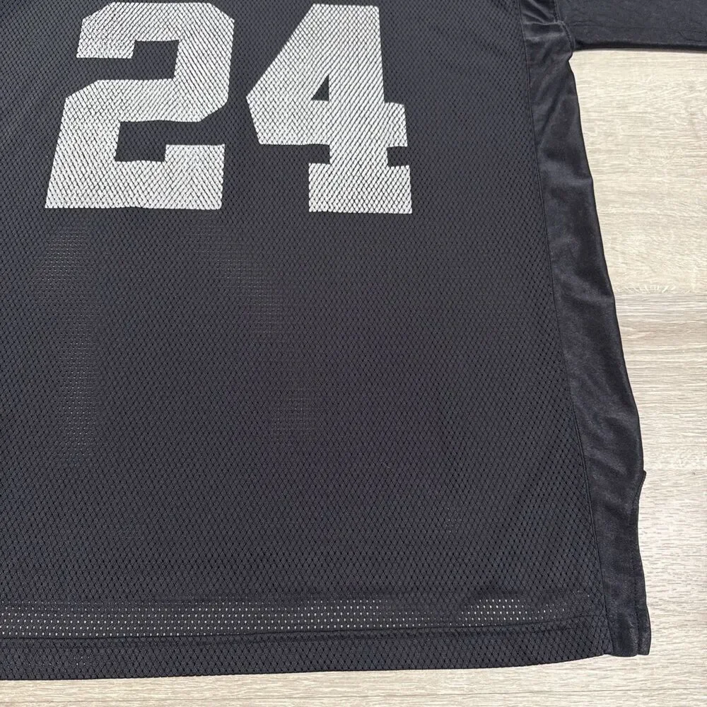 Charles Woodson Jersey Oakland Raiders NFL Reebok Men’s Black XL Throwback